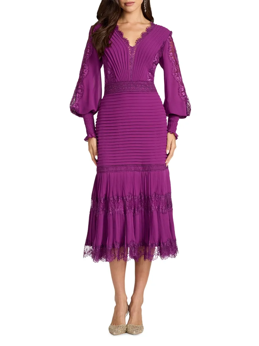 Tadashi Shoji Women's Lace Balloon-Sleeve Midi-Dress | Thumbnail 2