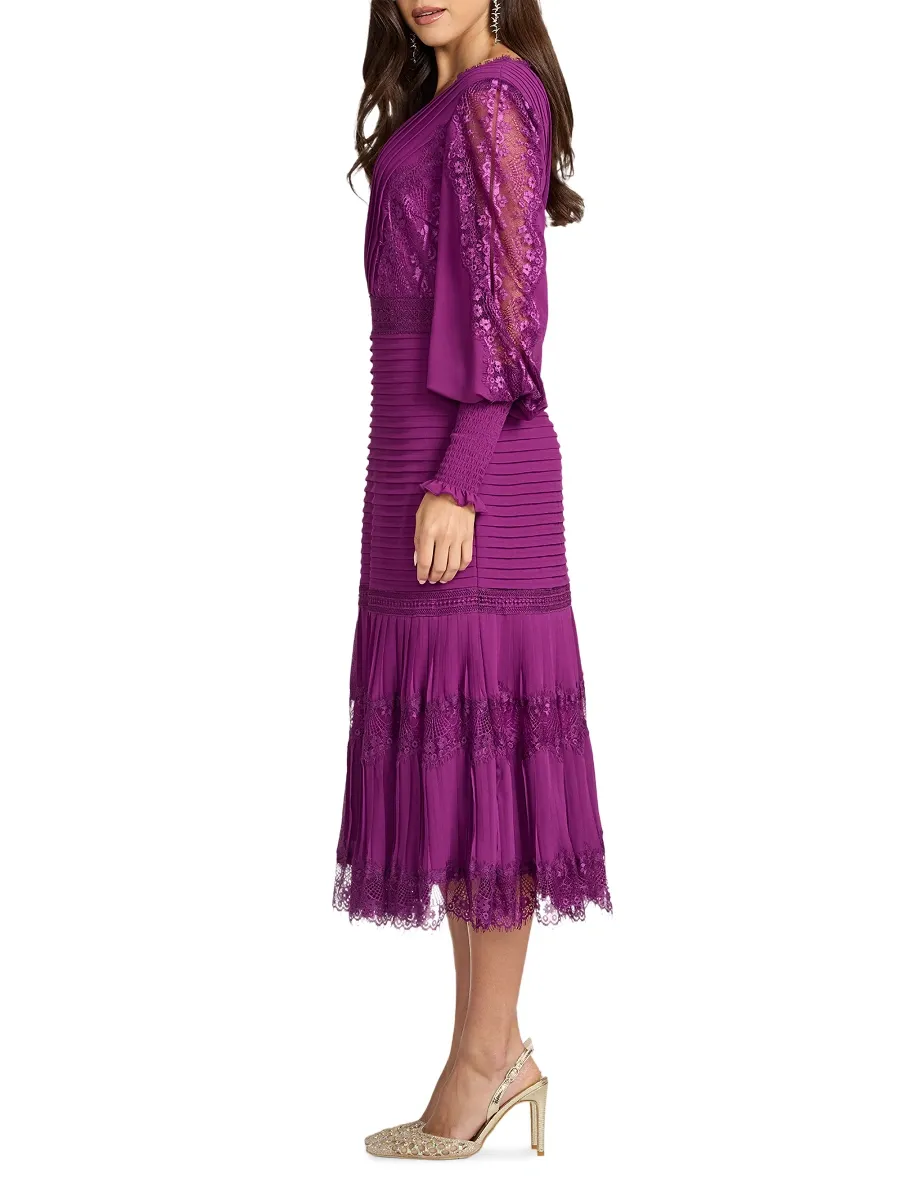 Tadashi Shoji Women's Lace Balloon-Sleeve Midi-Dress | Thumbnail 3