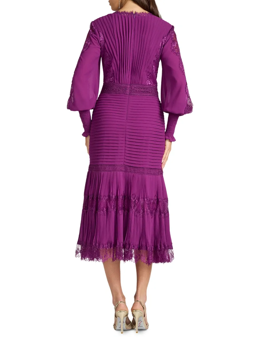 Tadashi Shoji Women's Lace Balloon-Sleeve Midi-Dress | Thumbnail 4