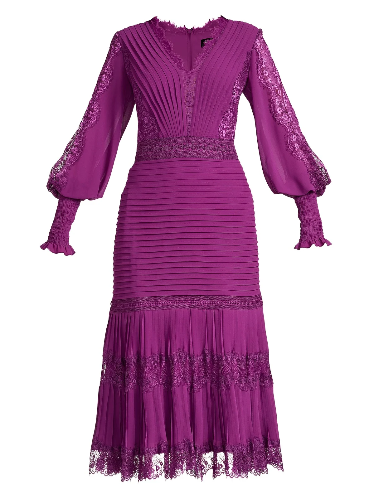 Tadashi Shoji Women's Lace Balloon-Sleeve Midi-Dress