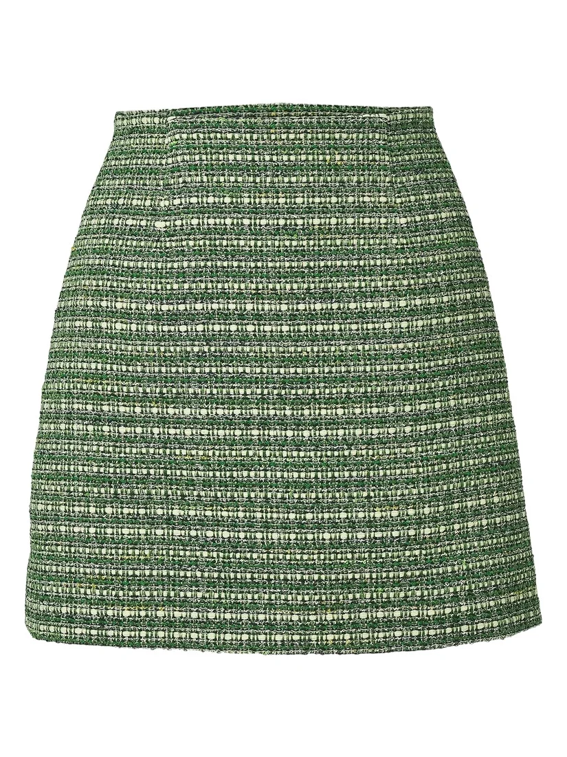 Women's Tweed Cotton-Blend Miniskirt Women's Tweed Cotton-Blend Miniskirt
