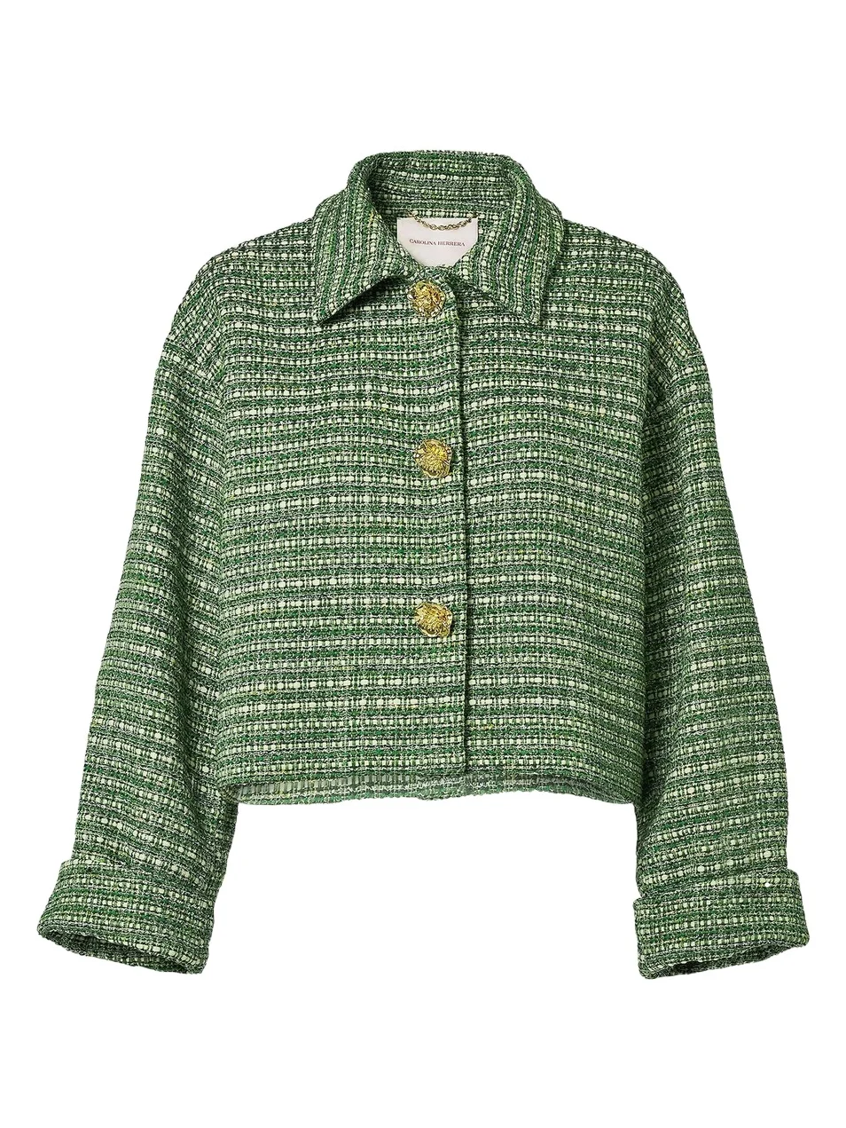 Women's Boxy Cotton-Blend Crop Jacket