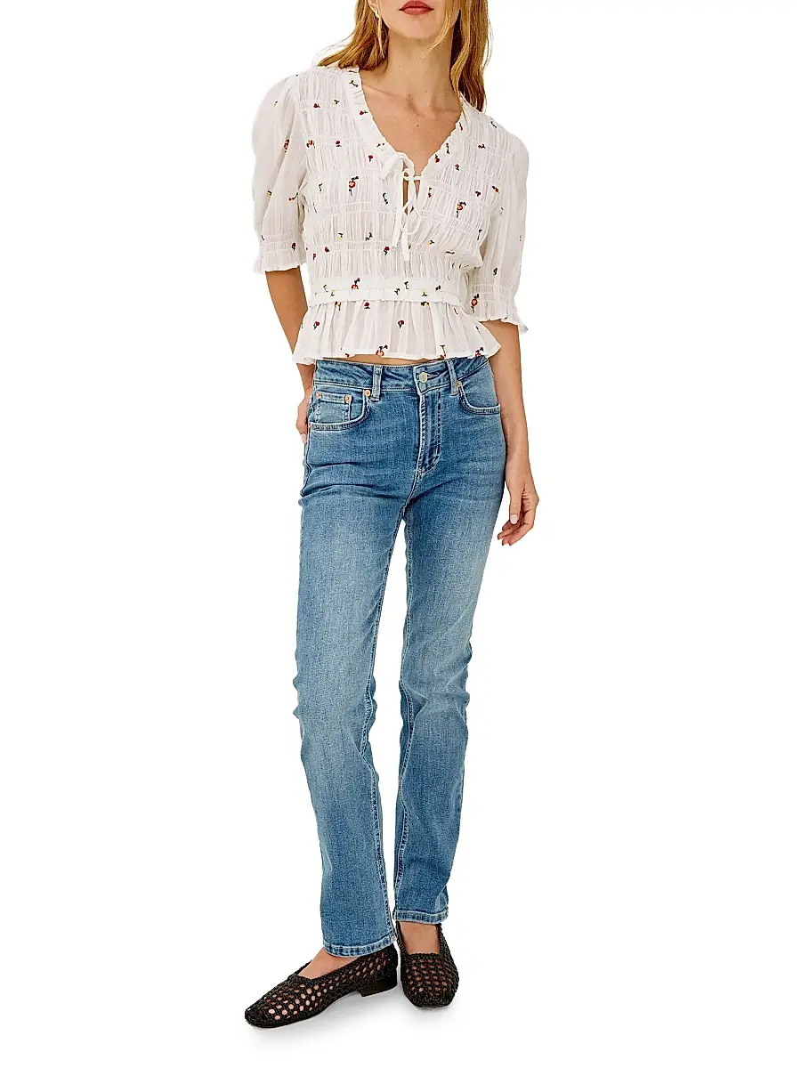 RAILS Women's Fontaine Floral-Embroidered Cotton Top | Thumbnail 2 RAILS Women's Fontaine Floral-Embroidered Cotton Top | Thumbnail 2