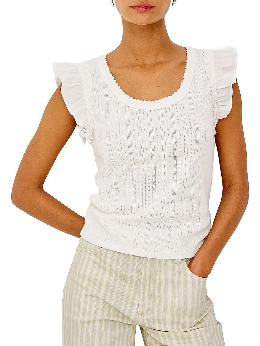RAILS Women's Giovanna Pointelle-Knit Top | Thumbnail 3 RAILS Women's Giovanna Pointelle-Knit Top | Thumbnail 3