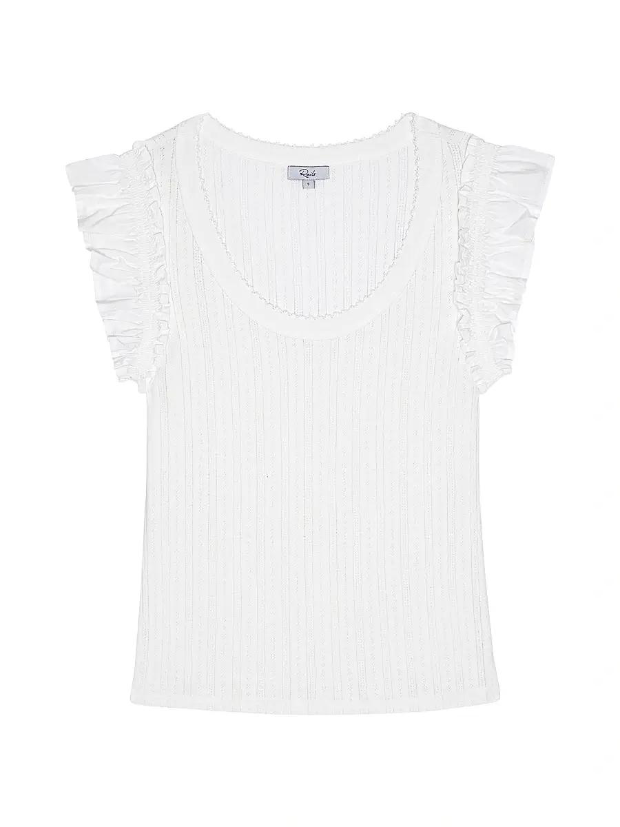 RAILS Women's Giovanna Pointelle-Knit Top | Image 1 RAILS Women's Giovanna Pointelle-Knit Top | Image 1