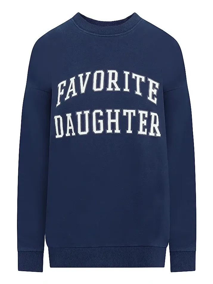 Women's Collegiate Oversized Logo Cotton-Blend Sweatshirt Women's Collegiate Oversized Logo Cotton-Blend Sweatshirt