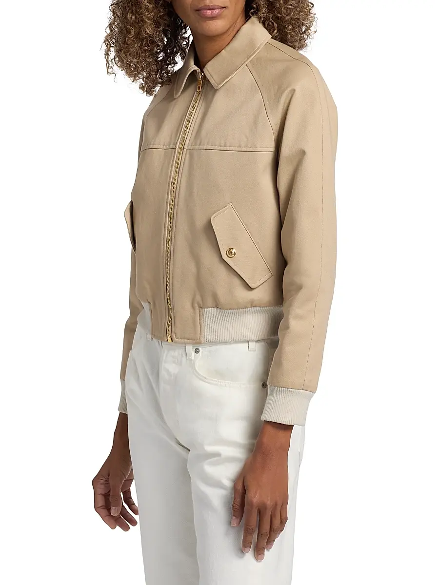 Nili Lotan Women's Saul Cotton Bomber Jacket | Thumbnail 4 Nili Lotan Women's Saul Cotton Bomber Jacket | Thumbnail 4