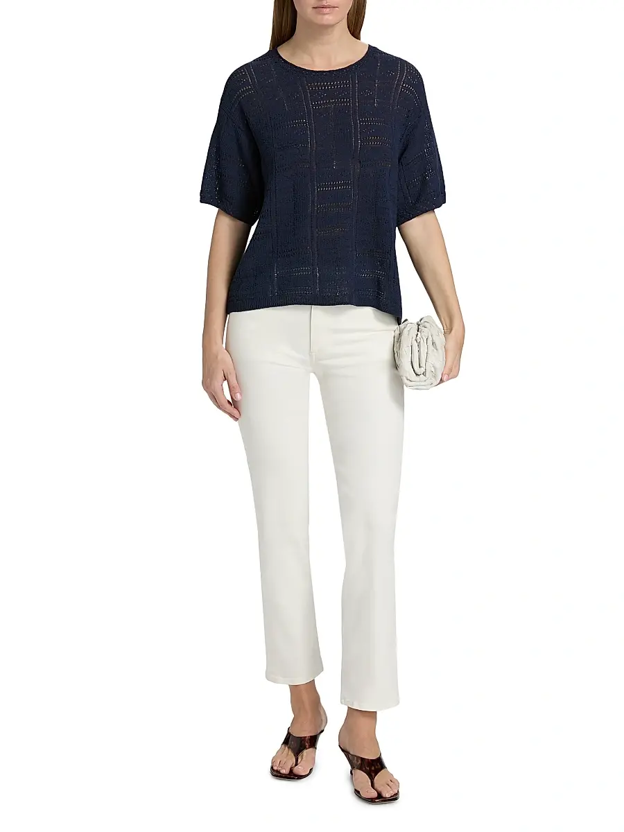 rag & bone Women's Morgan Open-Knit Cotton-Blend Top | Thumbnail 2 rag & bone Women's Morgan Open-Knit Cotton-Blend Top | Thumbnail 2