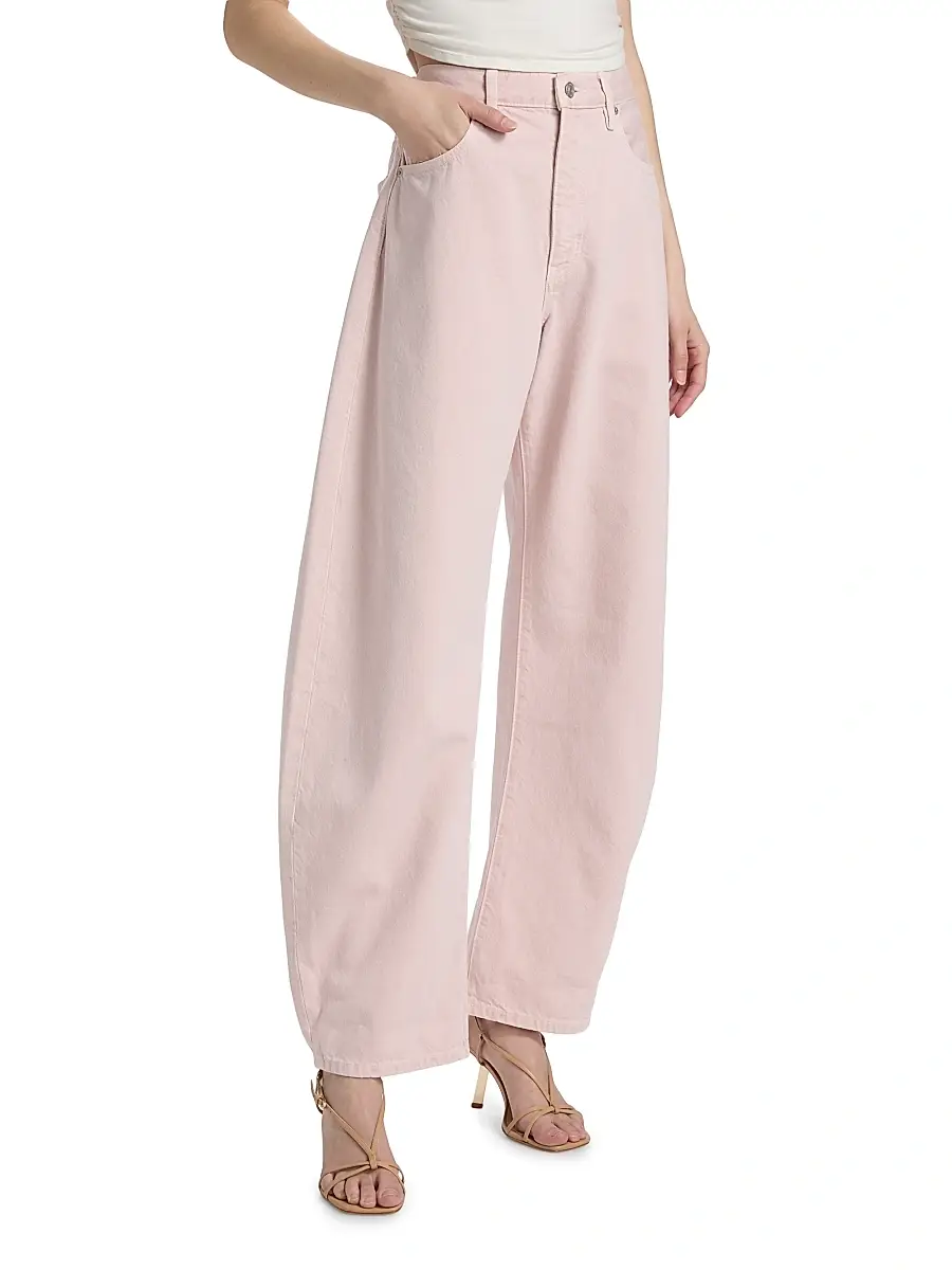 Frame Women's The Bubble Cotton Barrel-Leg Jeans | Thumbnail 4