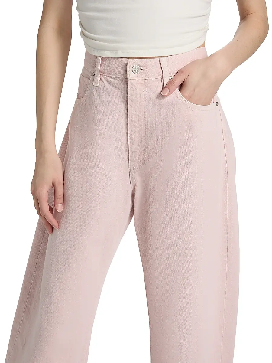 Frame Women's The Bubble Cotton Barrel-Leg Jeans | Thumbnail 6