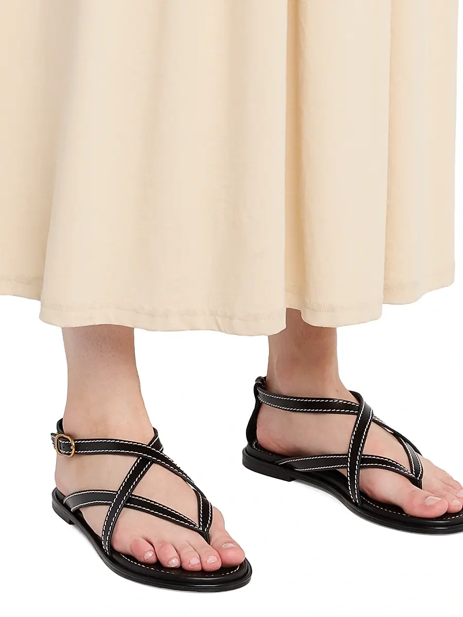 Stuart Weitzman Women's Park Leather Sandals | Thumbnail 2