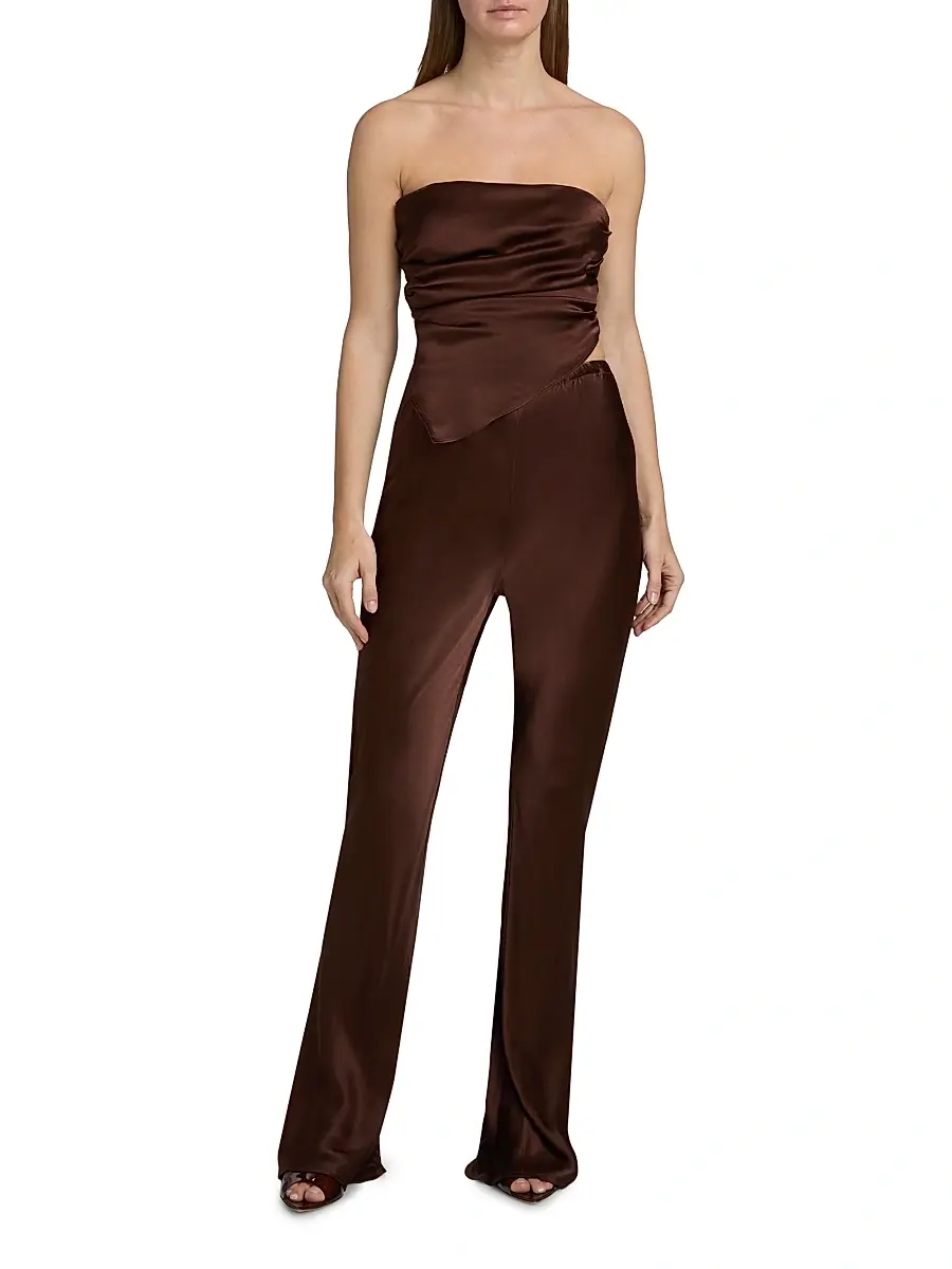 LAMARQUE Women's Emile Satin Relaxed-Fit Pants | Thumbnail 2 LAMARQUE Women's Emile Satin Relaxed-Fit Pants | Thumbnail 2