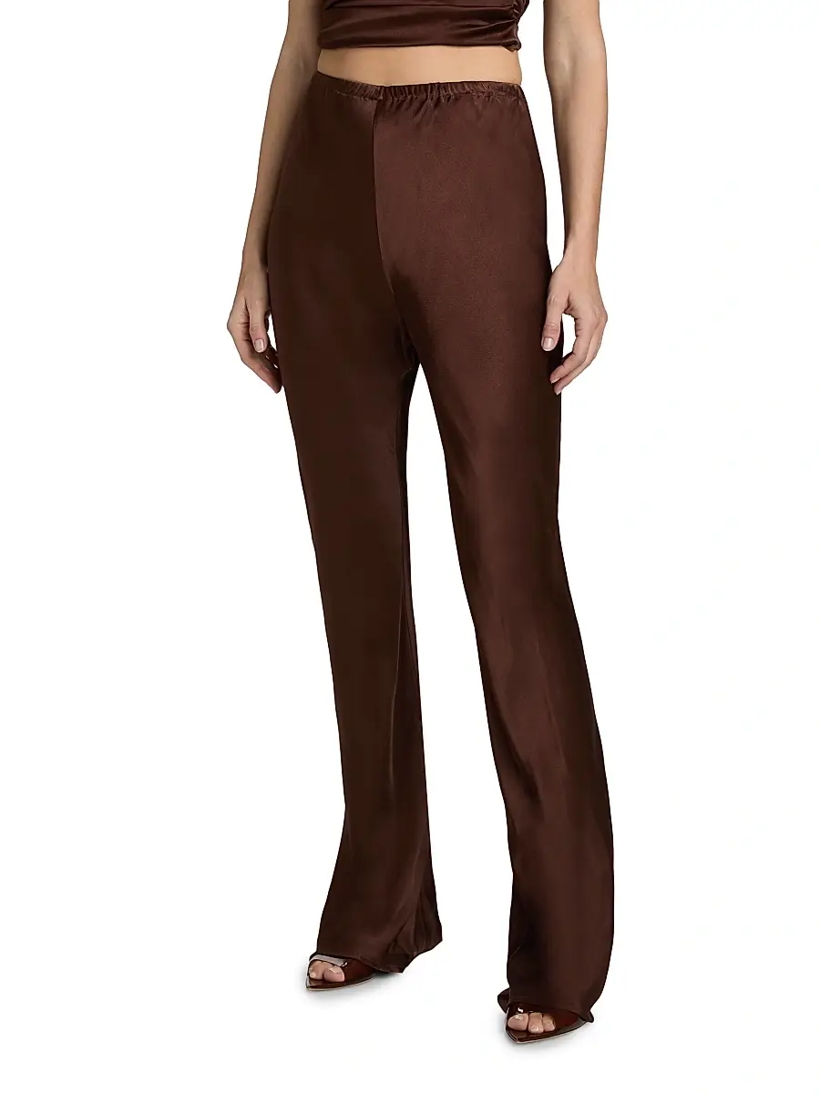 LAMARQUE Women's Emile Satin Relaxed-Fit Pants | Thumbnail 3 LAMARQUE Women's Emile Satin Relaxed-Fit Pants | Thumbnail 3