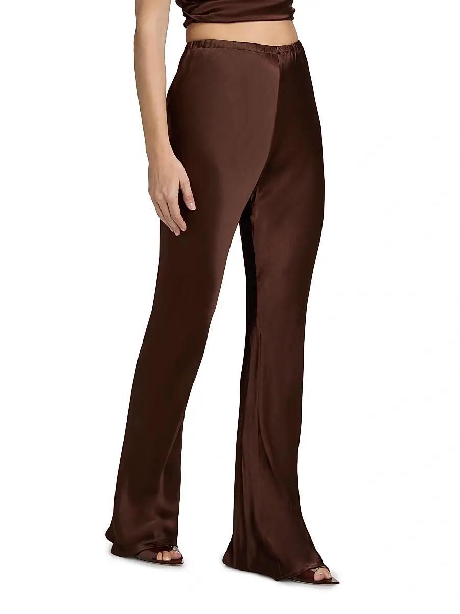 LAMARQUE Women's Emile Satin Relaxed-Fit Pants | Thumbnail 4 LAMARQUE Women's Emile Satin Relaxed-Fit Pants | Thumbnail 4