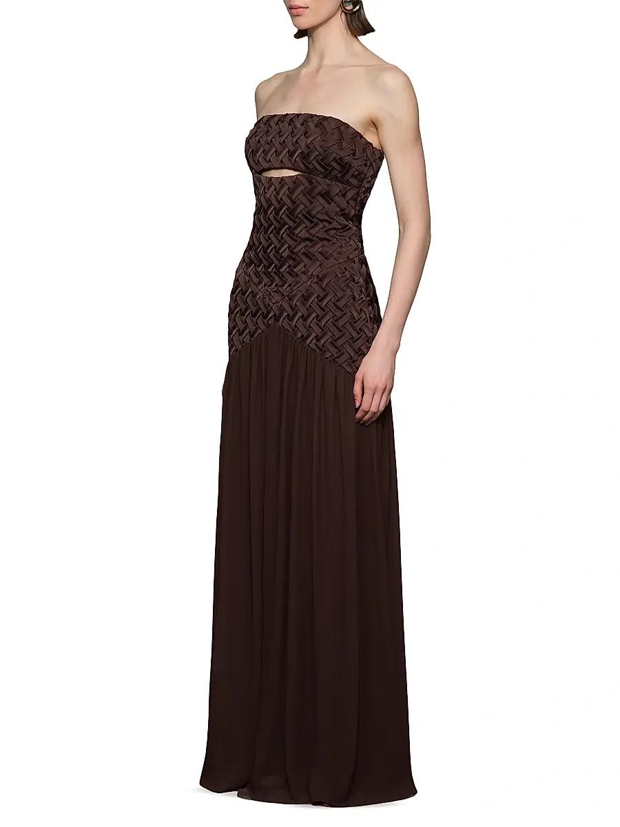 Et Ochs Women's Amara Woven Strapless Gown | Thumbnail 3 Et Ochs Women's Amara Woven Strapless Gown | Thumbnail 3