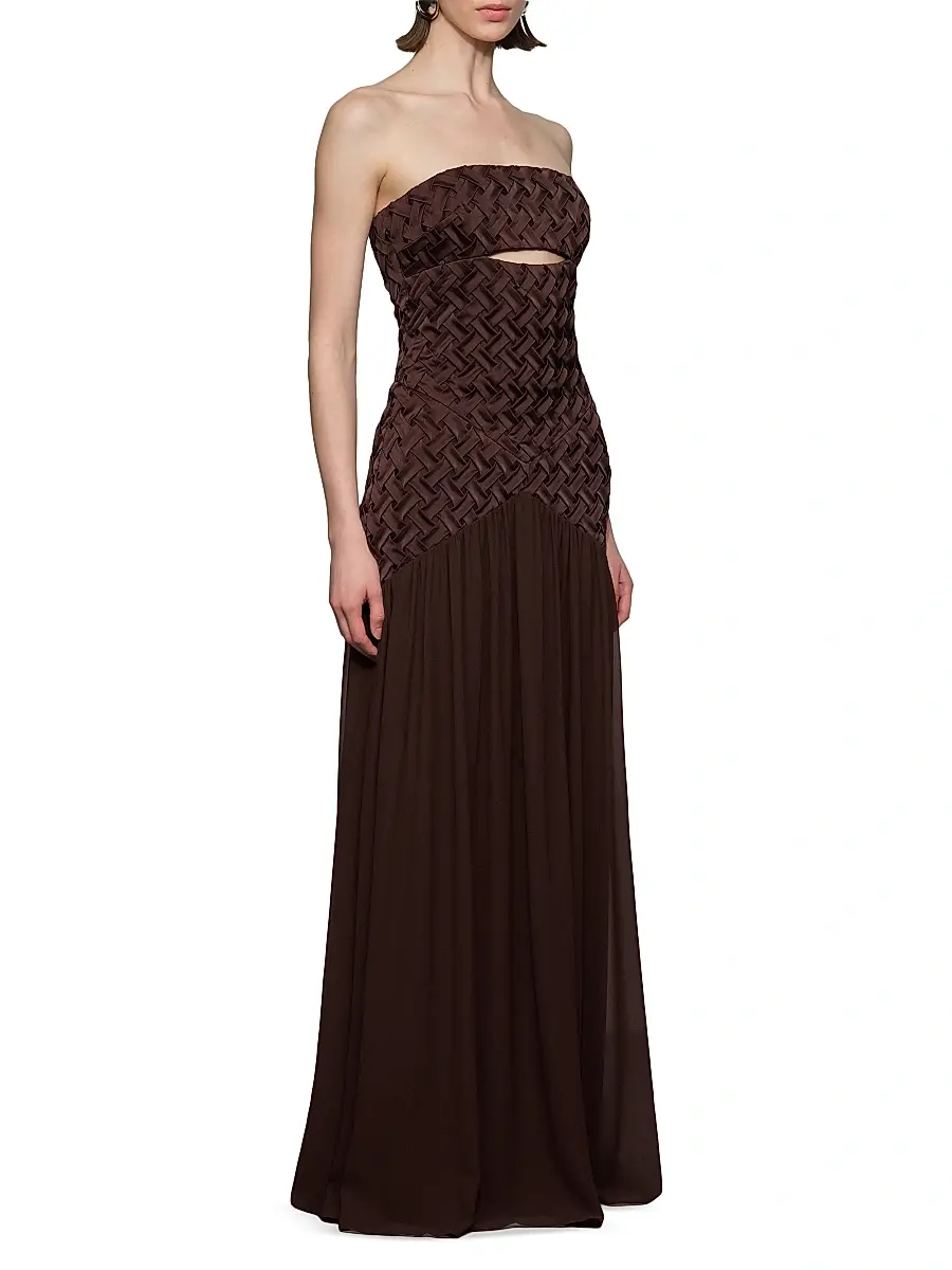 Et Ochs Women's Amara Woven Strapless Gown | Thumbnail 4 Et Ochs Women's Amara Woven Strapless Gown | Thumbnail 4