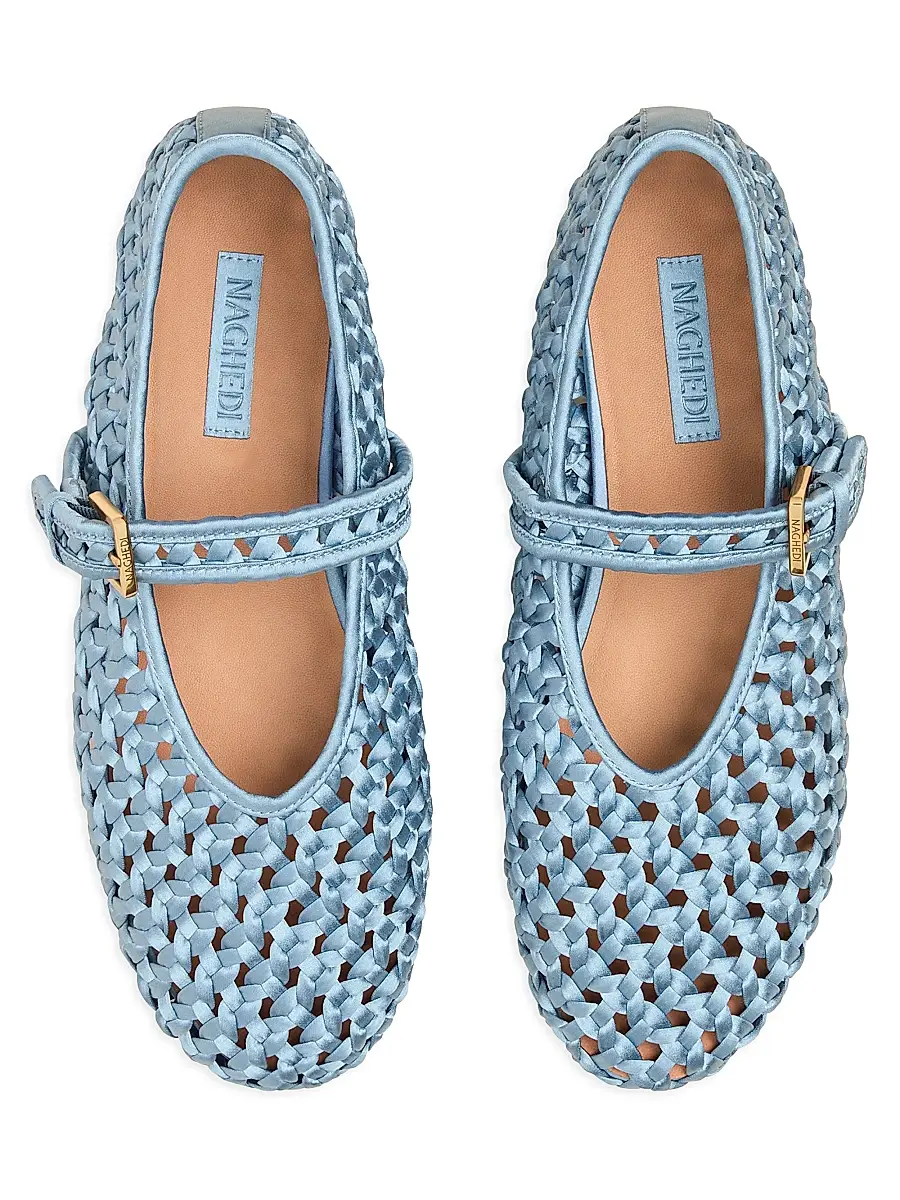 Naghedi Women's Sydney Satin Mary Jane Flats | Thumbnail 2 Naghedi Women's Sydney Satin Mary Jane Flats | Thumbnail 2