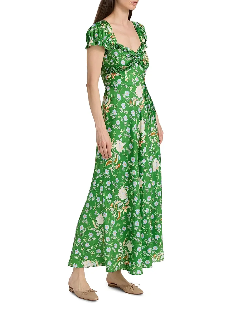 DÔEN Women's Valerine Silk-Blend Maxi Dress | Thumbnail 4