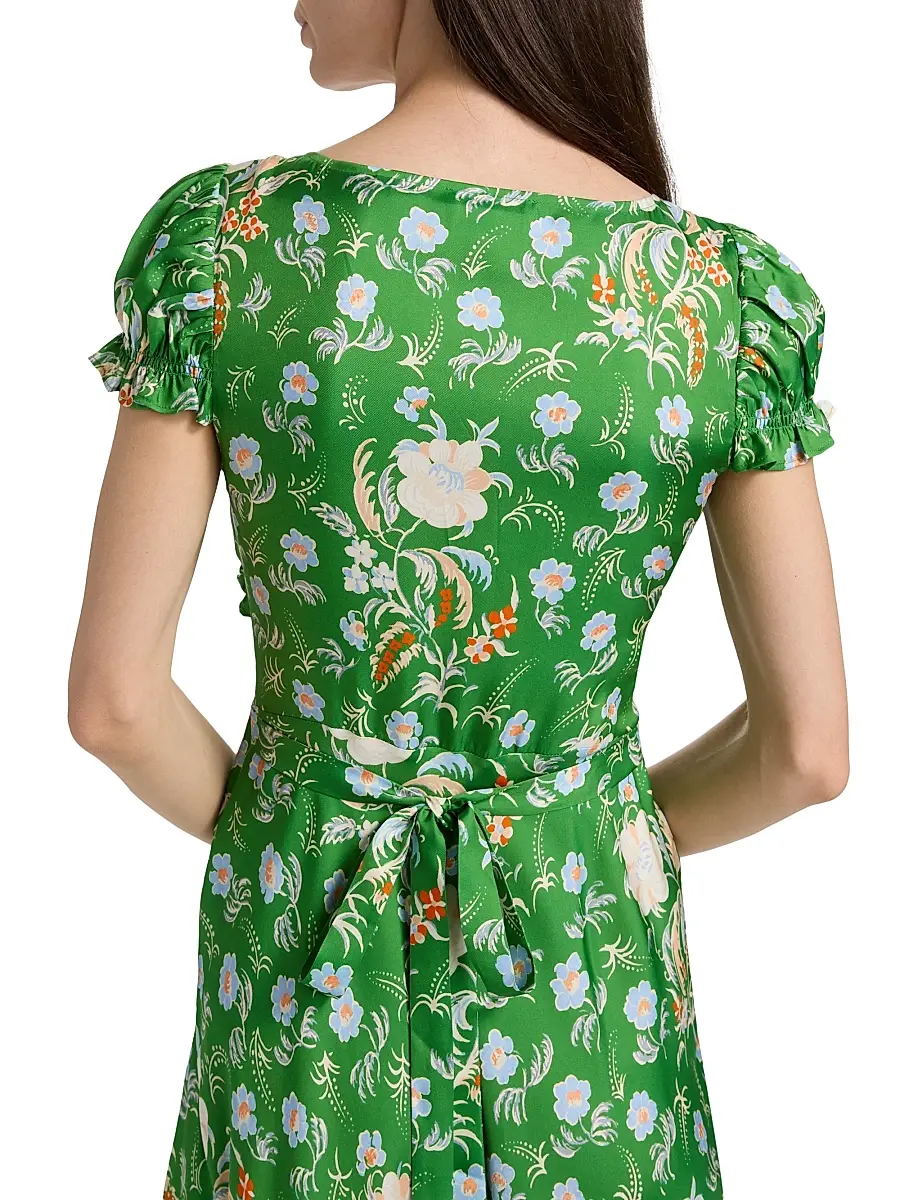 DÔEN Women's Valerine Silk-Blend Maxi Dress | Thumbnail 6