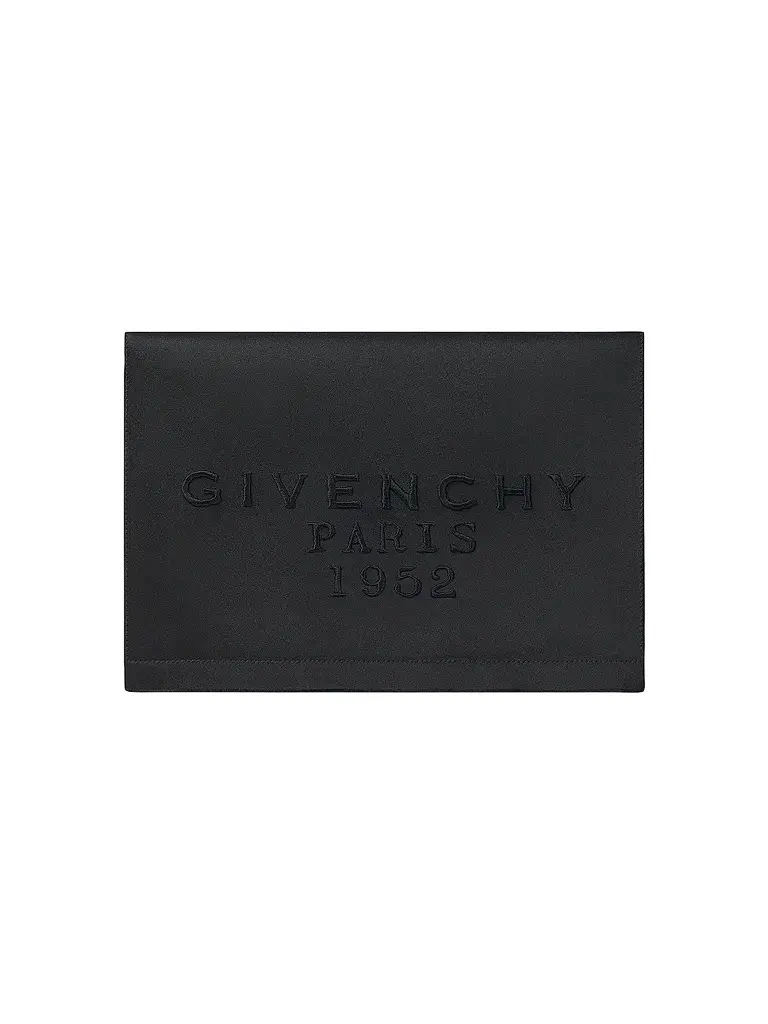 Givenchy Women's Paris 1952 Pochette in Satin - Black | Image 1 Givenchy Women's Paris 1952 Pochette in Satin - Black | Image 1