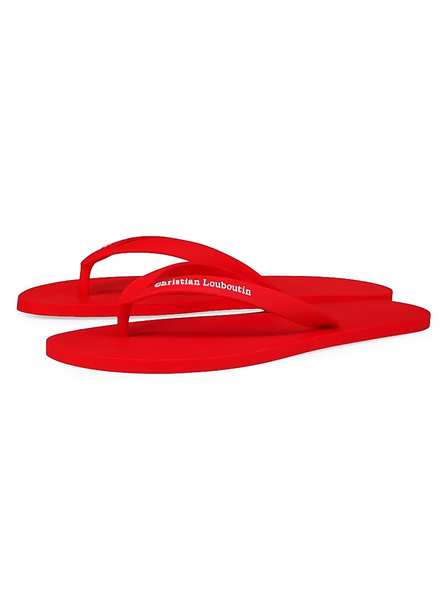 Christian Louboutin Men's Summer Rubber Thong Sandals | Thumbnail 2