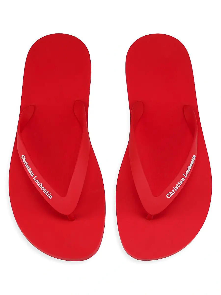Christian Louboutin Men's Summer Rubber Thong Sandals | Thumbnail 4
