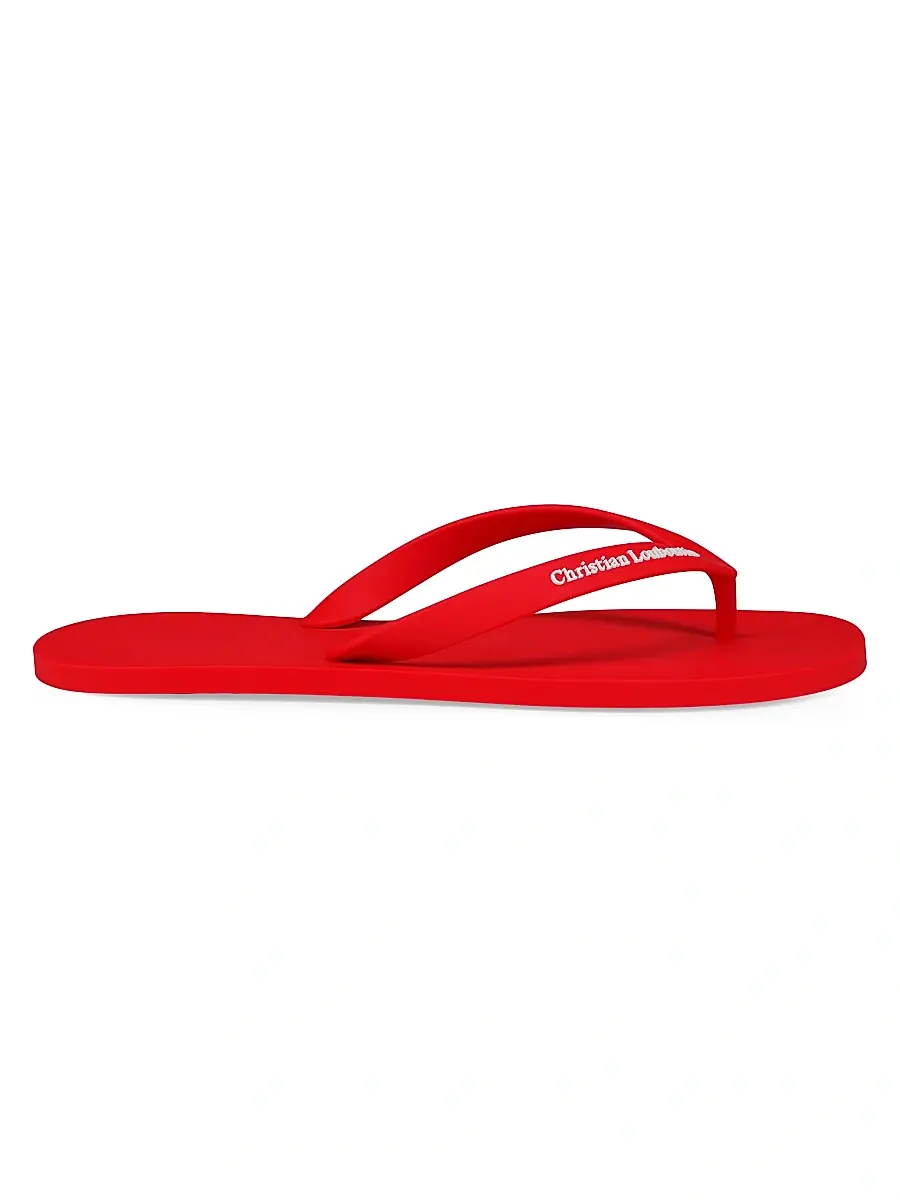 Christian Louboutin Men's Summer Rubber Thong Sandals - Loubi | Image 1 Christian Louboutin Men's Summer Rubber Thong Sandals - Loubi | Image 1