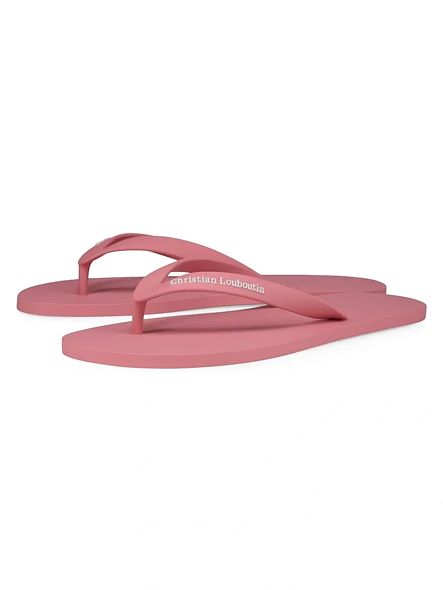 Christian Louboutin Men's Summer Rubber Thong Sandals | Thumbnail 2