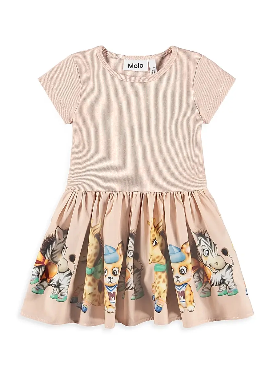 Molo Baby Girl's & Little Girl's Carin Printed A-Line Dress - Vintage Cuties | Image 1 Molo Baby Girl's & Little Girl's Carin Printed A-Line Dress - Vintage Cuties | Image 1