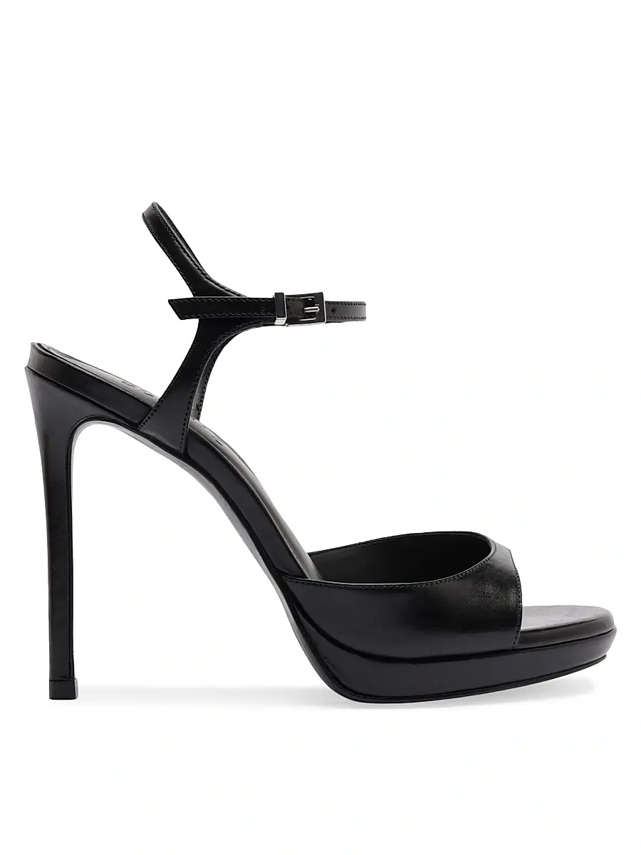 Schutz Women's Scarlett 115MM Leather Platform Sandals - Black | Image 1 Schutz Women's Scarlett 115MM Leather Platform Sandals - Black | Image 1