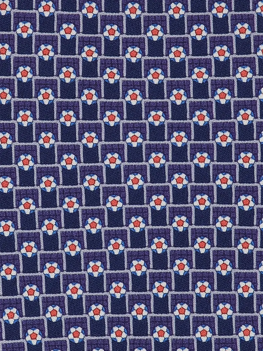 Ferragamo Men's Tournament Print Silk Tie | Thumbnail 4 Ferragamo Men's Tournament Print Silk Tie | Thumbnail 4