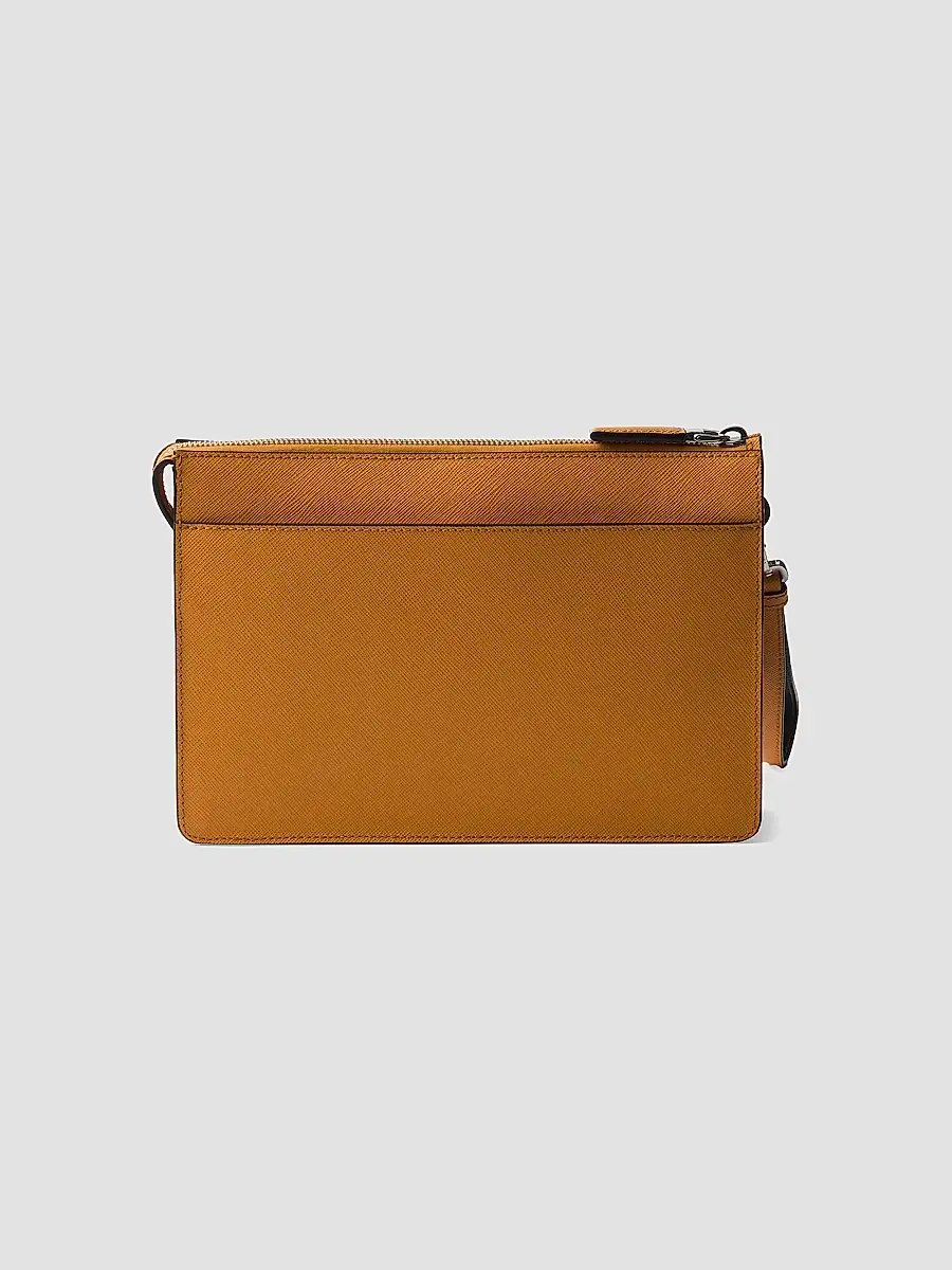 Prada Men's Saffiano Leather Pouch | Thumbnail 3 Prada Men's Saffiano Leather Pouch | Thumbnail 3