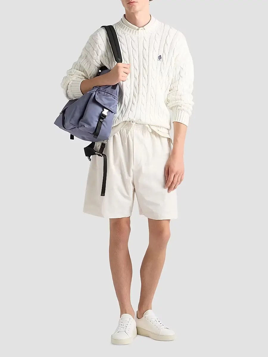 Prada Men's Re-Nylon Bermuda Shorts - White | Thumbnail 2
