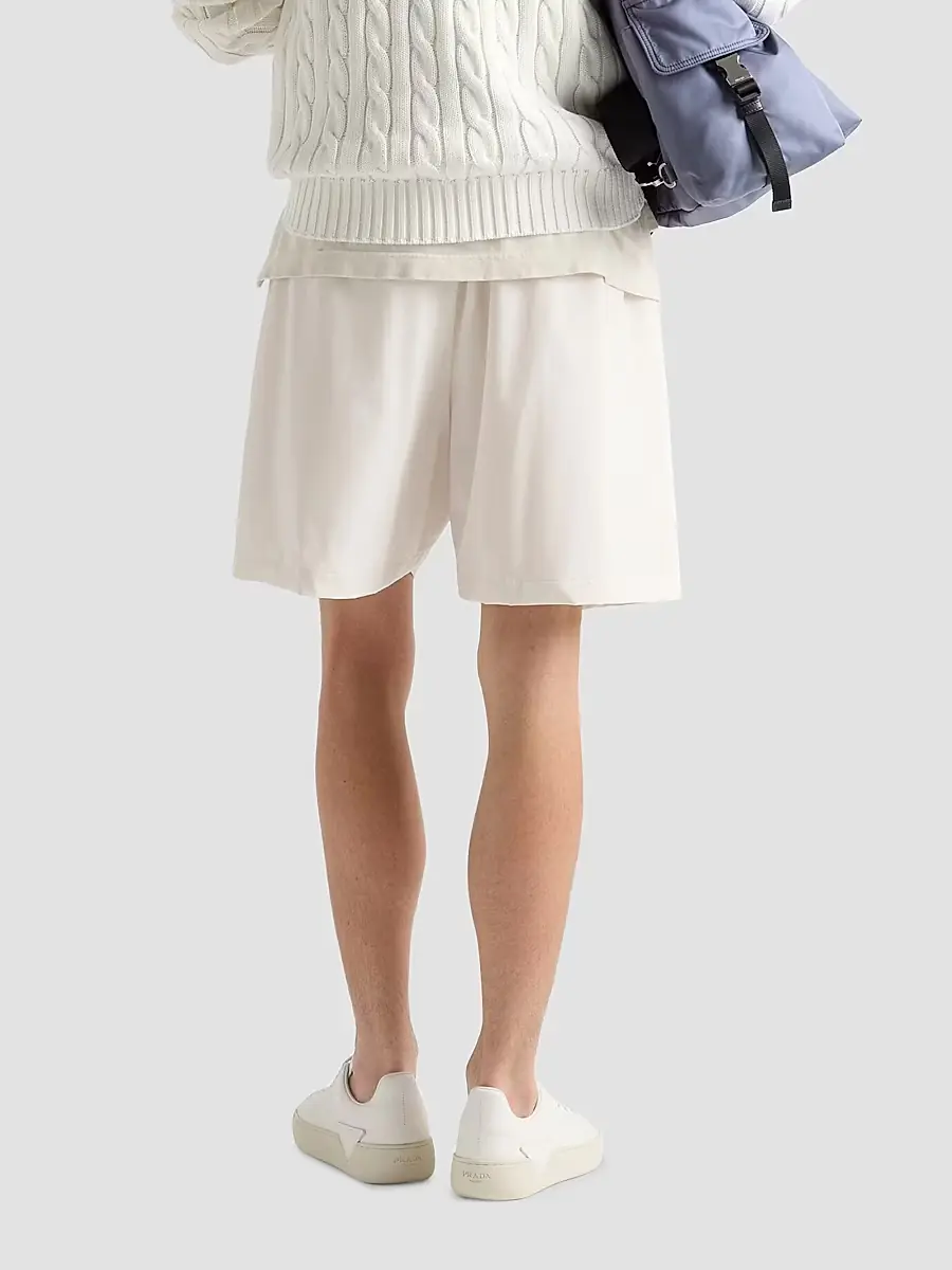 Prada Men's Re-Nylon Bermuda Shorts - White | Thumbnail 5