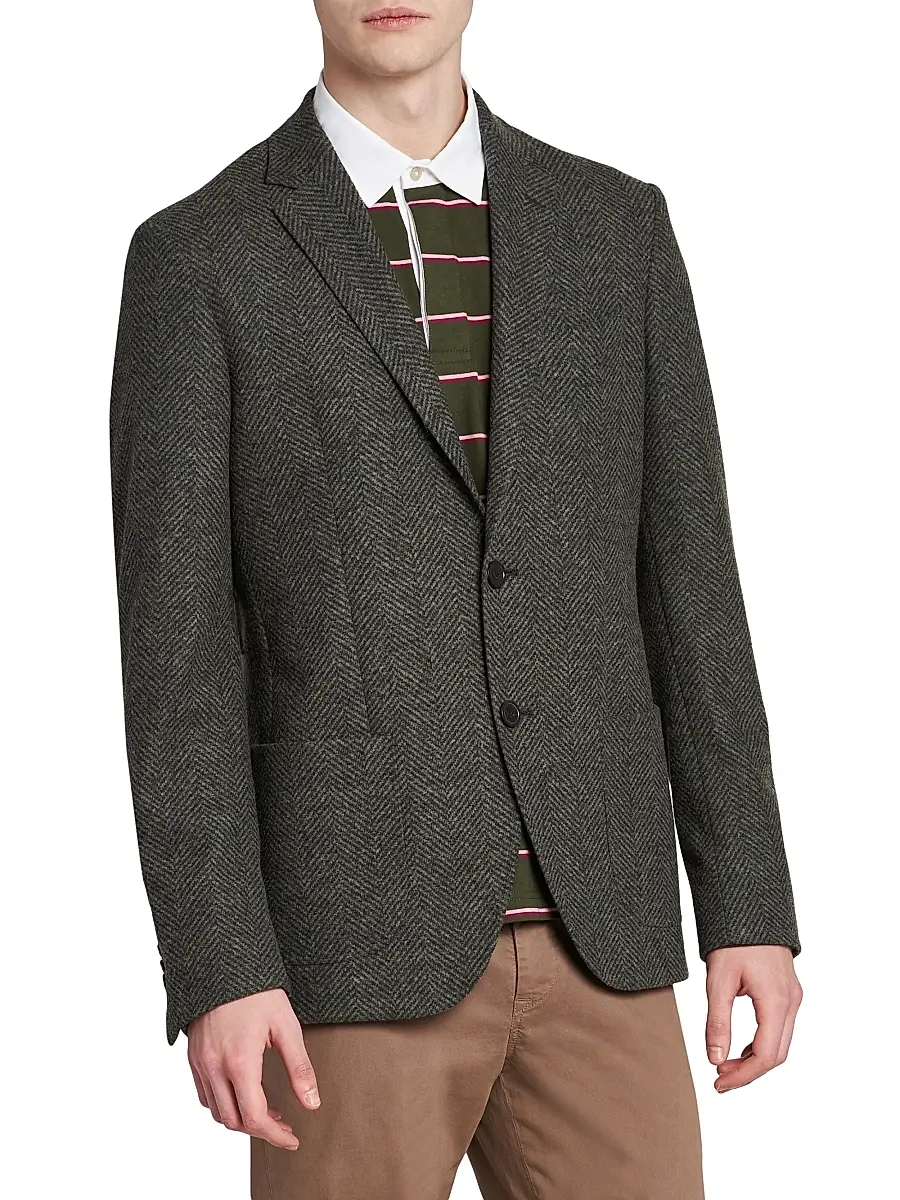 Etro Men's Herringbone Sport Coat | Thumbnail 4 Etro Men's Herringbone Sport Coat | Thumbnail 4