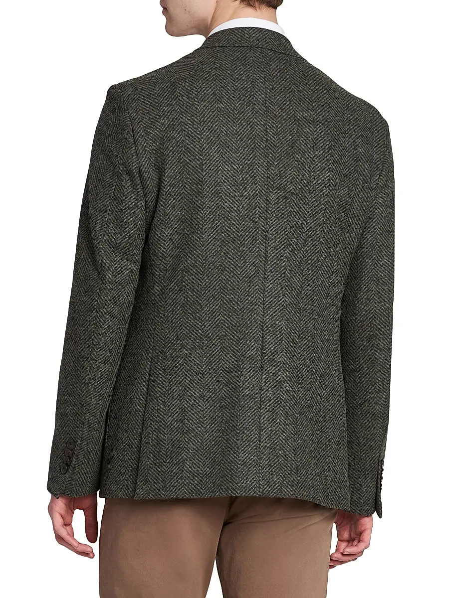 Etro Men's Herringbone Sport Coat | Thumbnail 5 Etro Men's Herringbone Sport Coat | Thumbnail 5