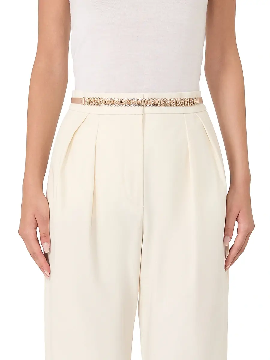Max Mara Women's Bejewelled Satin Belt | Thumbnail 2 Max Mara Women's Bejewelled Satin Belt | Thumbnail 2