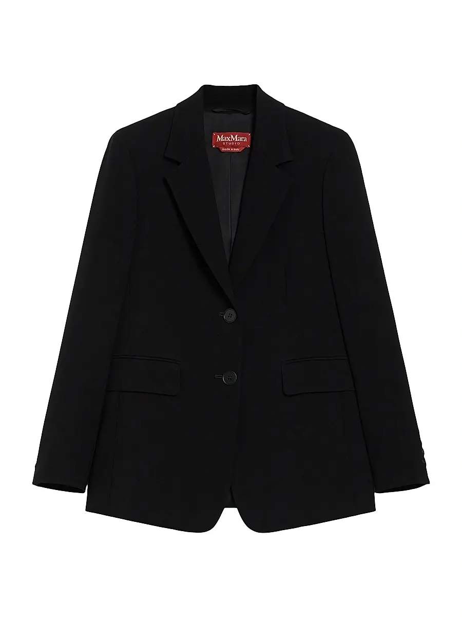 Max Mara Women's Single Breasted Cady Blazer - Black - Size 14 | Image 1 Max Mara Women's Single Breasted Cady Blazer - Black - Size 14 | Image 1