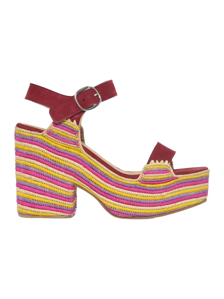 Women's Sardis 100MM Stripe Platform Sandals Women's Sardis 100MM Stripe Platform Sandals