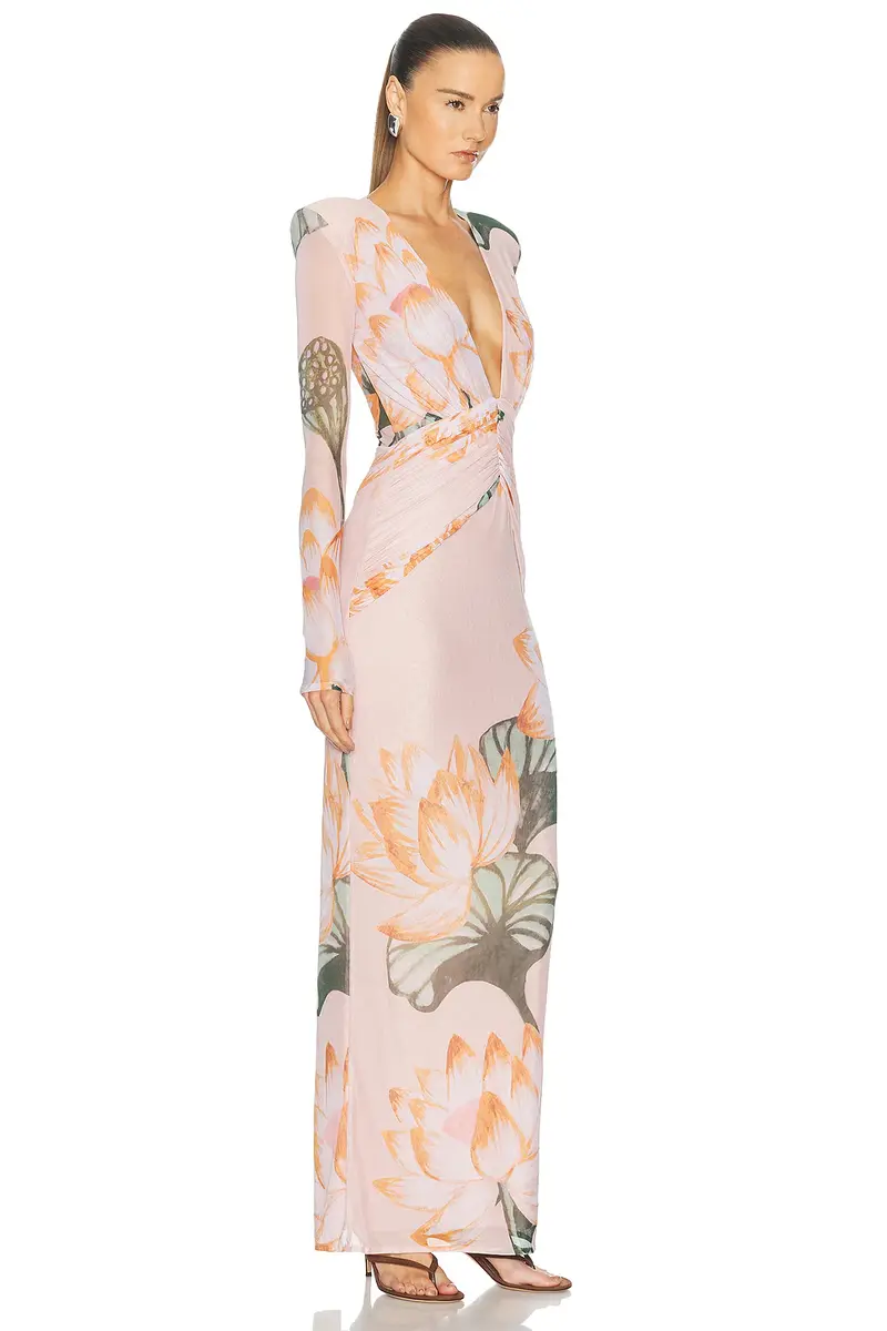 PatBo Lotus Long Sleeve Maxi Dress | Thumbnail 2