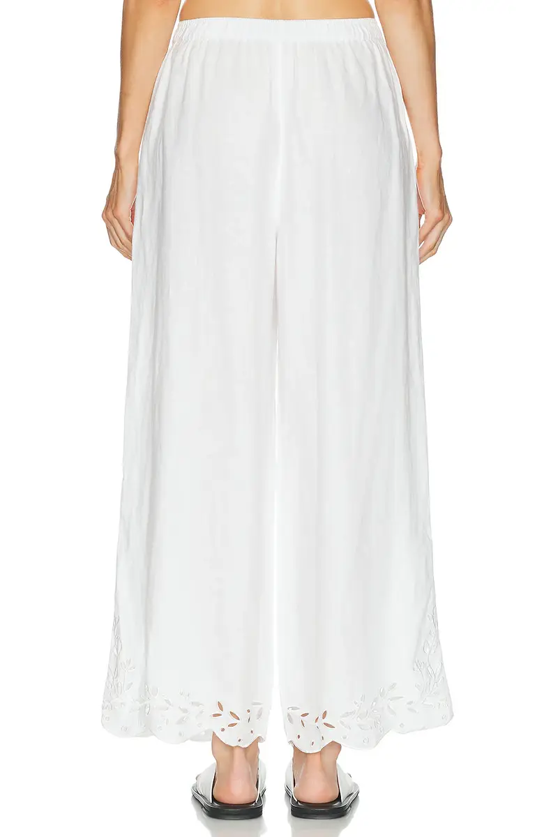 Lunya Linen Embroidered Eyelet Pant | Thumbnail 4