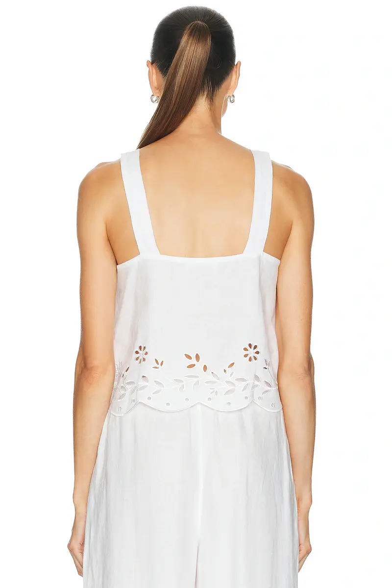 Lunya Linen Embroidered Eyelet Tank Top | Thumbnail 3 Lunya Linen Embroidered Eyelet Tank Top | Thumbnail 3