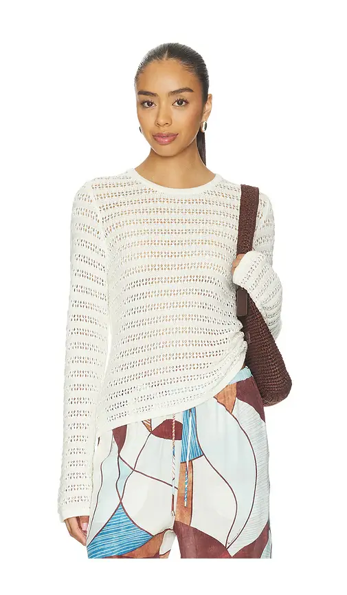 LNA Gwen Open Knit Top | Image 1 LNA Gwen Open Knit Top | Image 1