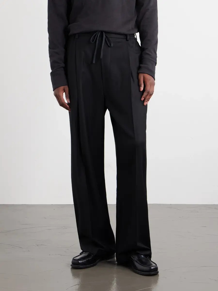 Barena Mado Wide-Leg Wool-Blend Drawstring Trousers - Men | Thumbnail 3 Barena Mado Wide-Leg Wool-Blend Drawstring Trousers - Men | Thumbnail 3