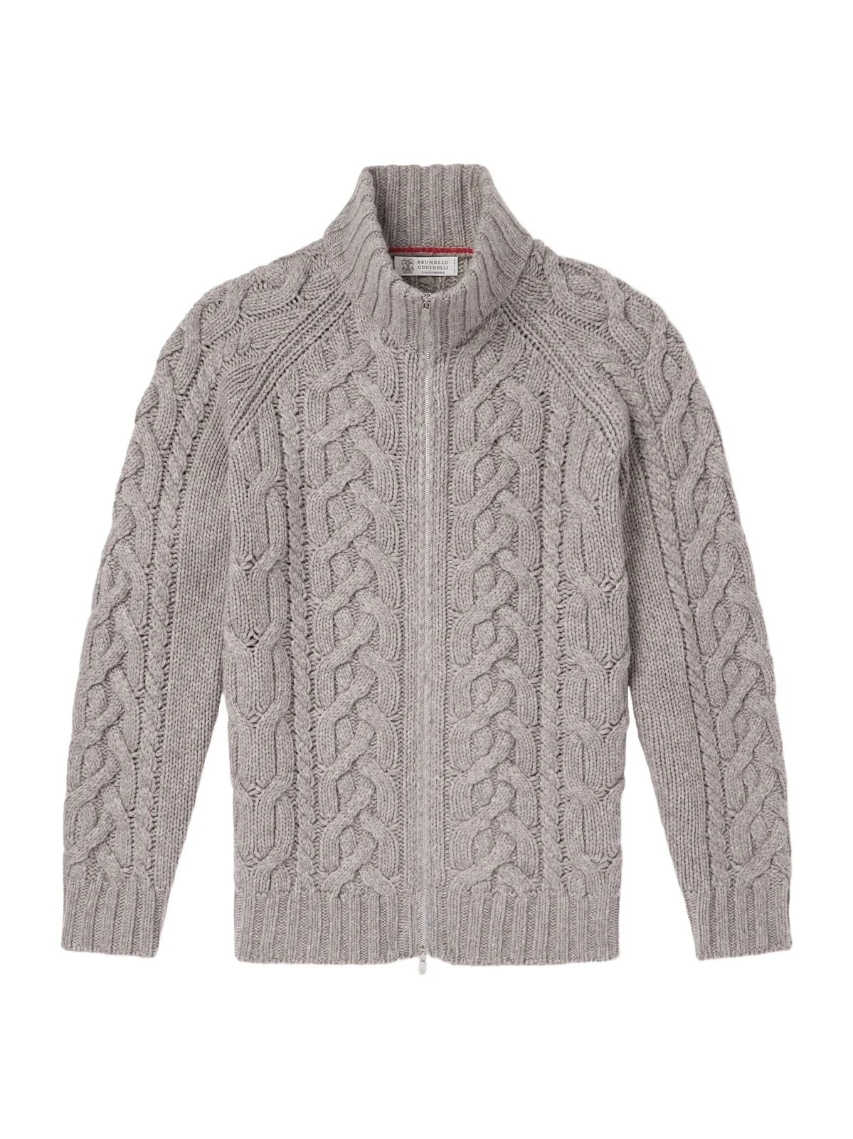 Cable-Knit Cashmere Zip-Up Sweater - Men