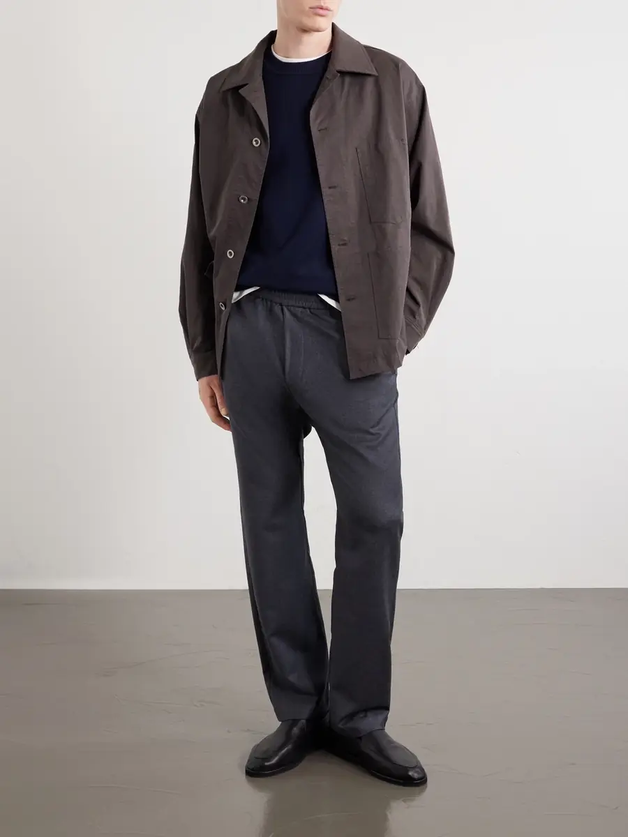 Barena Bativoga Straight-Leg Wool-Blend Drawstring Trousers - Men | Thumbnail 2 Barena Bativoga Straight-Leg Wool-Blend Drawstring Trousers - Men | Thumbnail 2