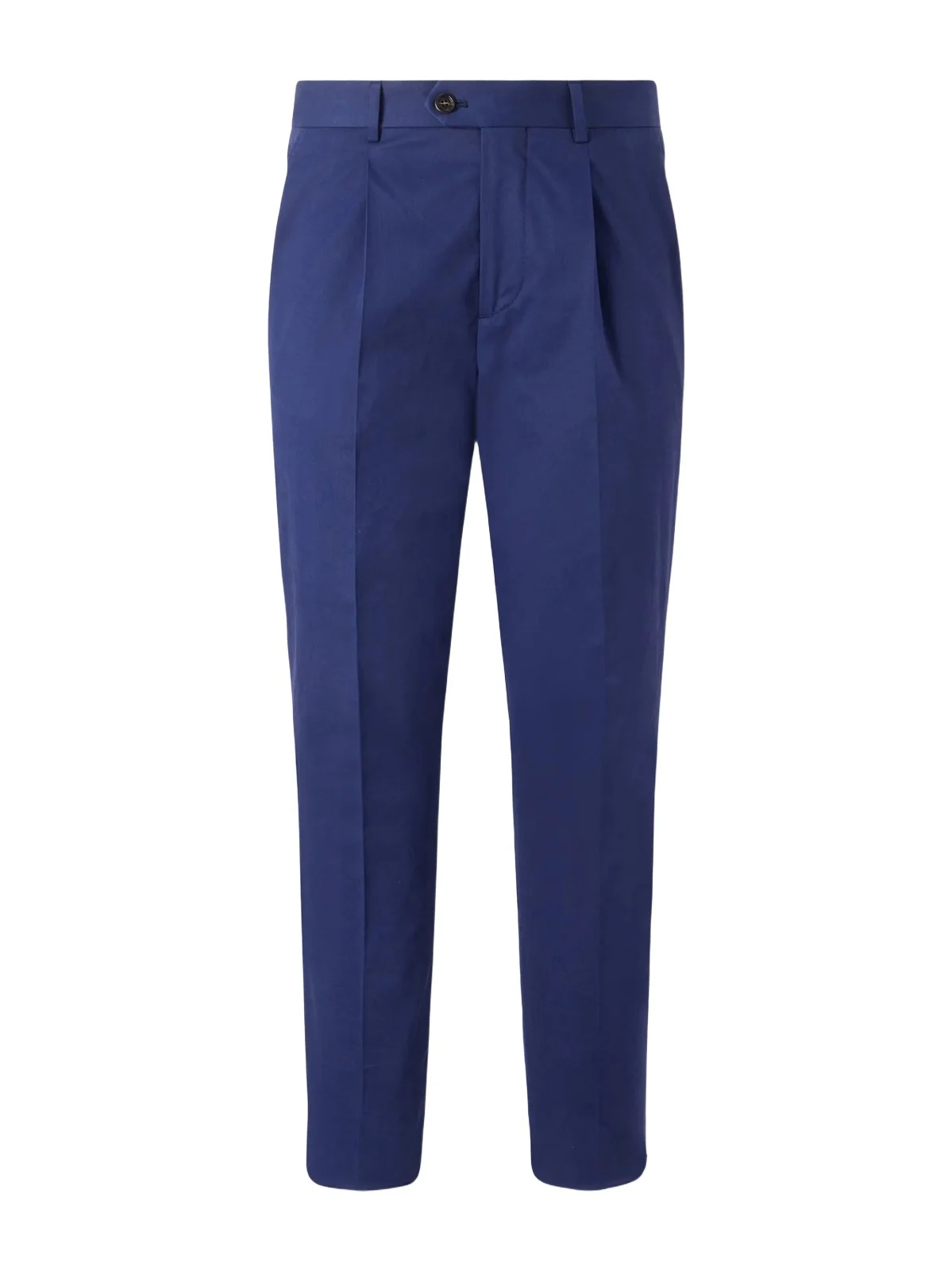 Straight-Leg Pleated Cotton-Blend Twill Suit Trousers - Men