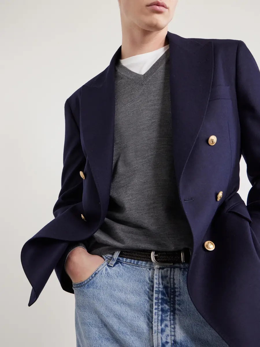 Brunello Cucinelli Wool and Cashmere-Blend Sweater - Men | Thumbnail 5