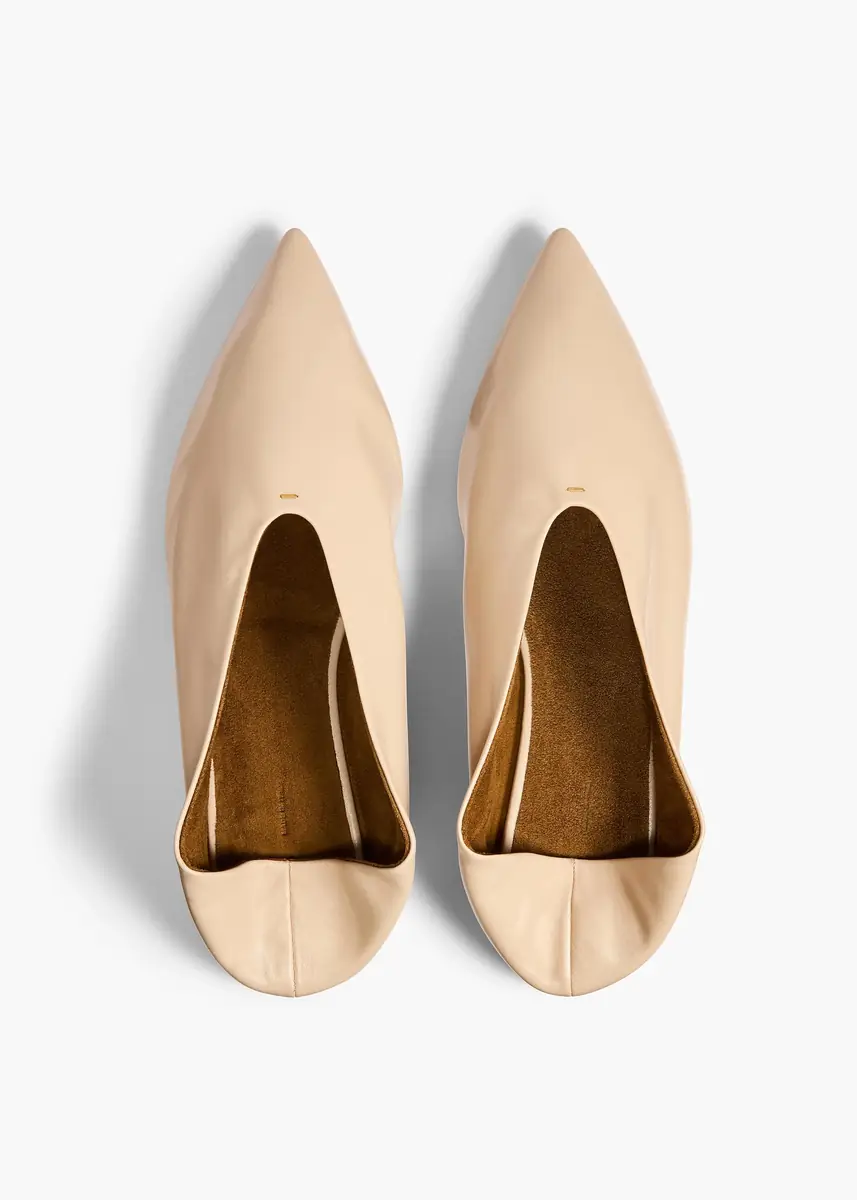Khaite Miriam Ballerina In Nude Glazed Leather | Thumbnail 5 Khaite Miriam Ballerina In Nude Glazed Leather | Thumbnail 5