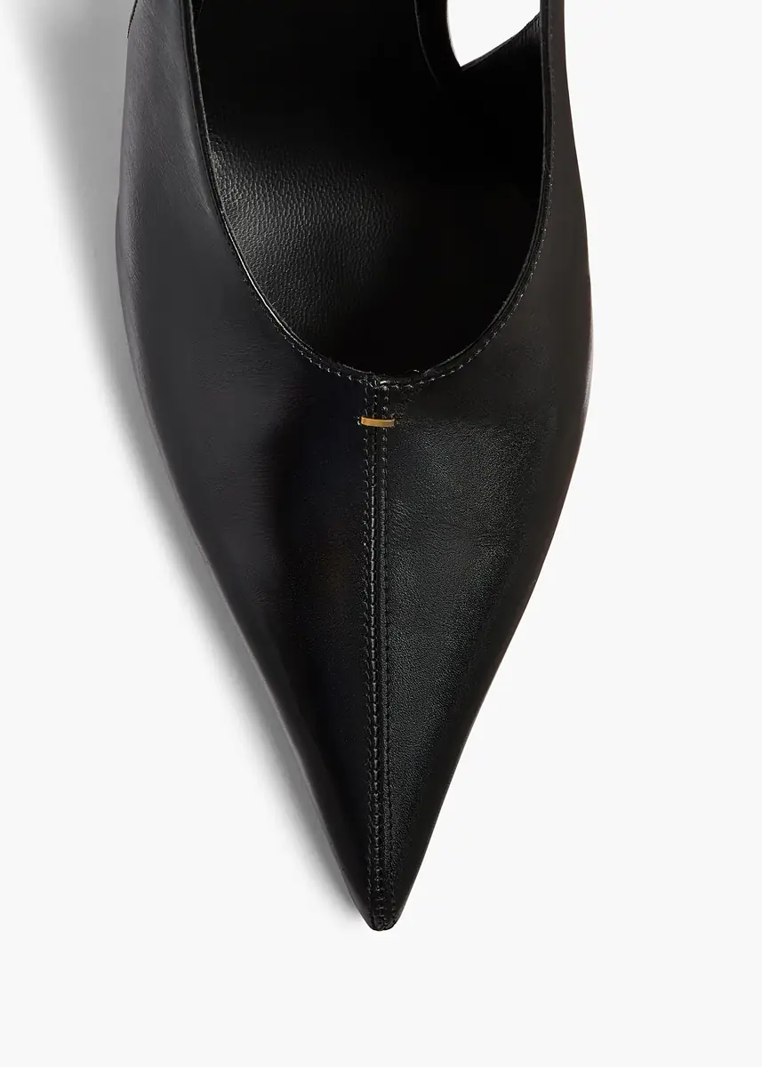 Khaite Bella Pump In Black Glazed Leather | Thumbnail 3 Khaite Bella Pump In Black Glazed Leather | Thumbnail 3